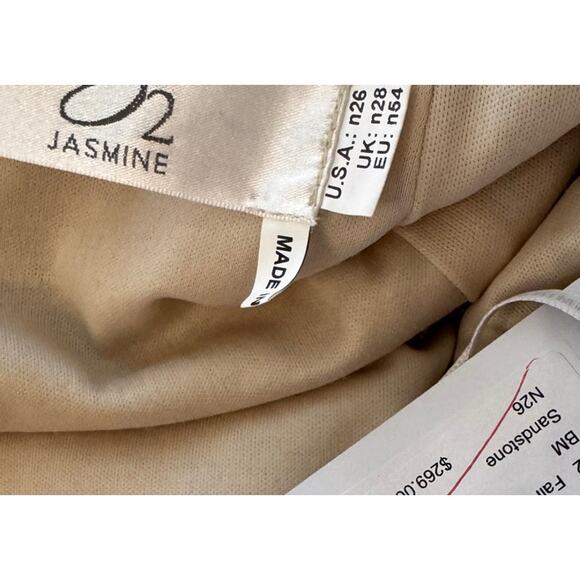 New B2 JASMINE Women's Sandstone Boat Neck Sequin Long Bridesmaid Dress Size 26 - Picture 6 of 7